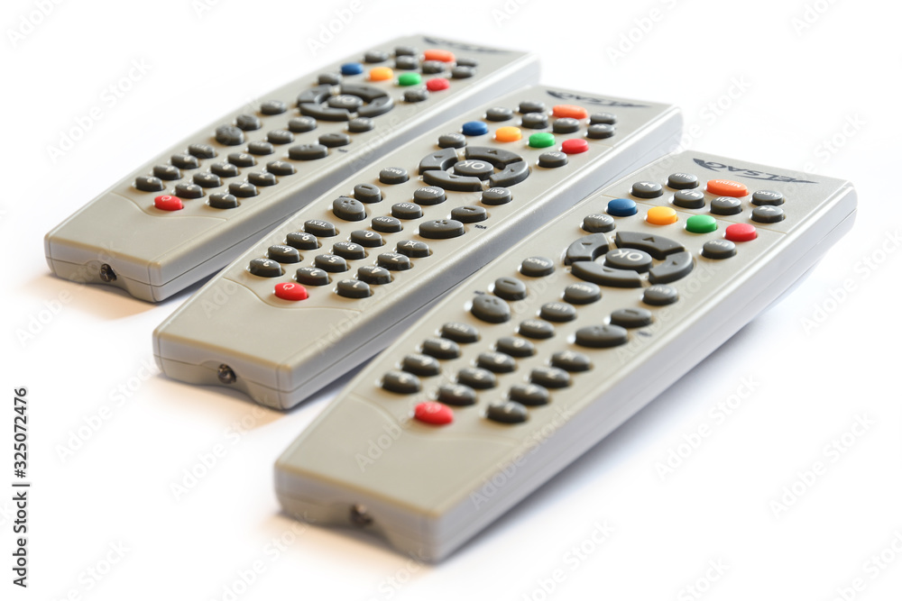 TV remote control isolated on white background TV remote control isolated on white background