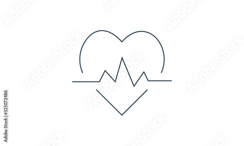  Heartbeat icon for cardiology and health