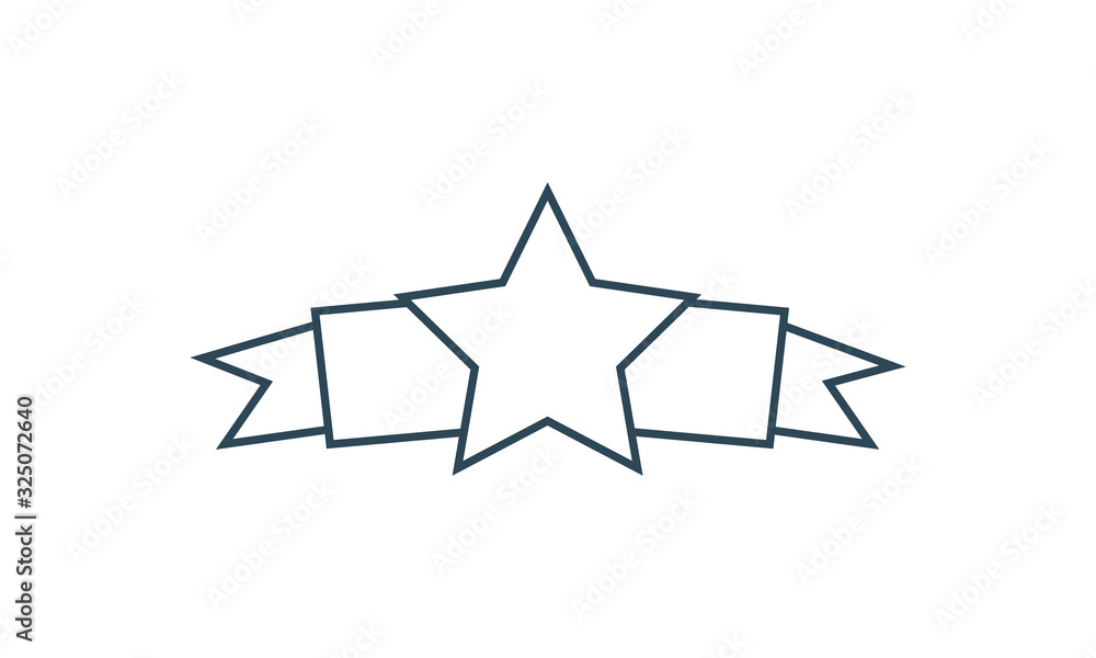Ribbon with stars icon for awards and accomplishments Ribbon with stars icon for awards and accomplishments