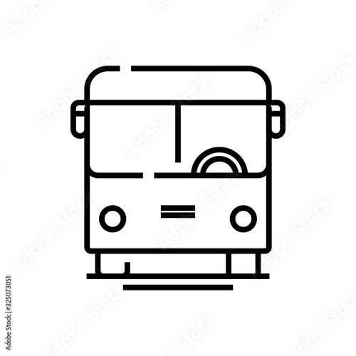 Bus line icon, concept sign, outline vector illustration, linear symbol.