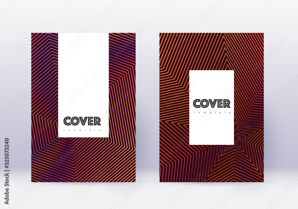 Hipster cover design template set. Orange abstract Hipster cover design template set. Orange abstract