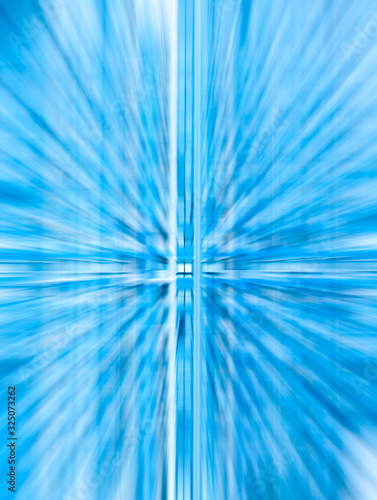 Blue radial zoom blur background. Blue background