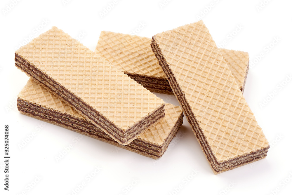 Wafer biscuit, isolated on white background Wafer biscuit, isolated on white background