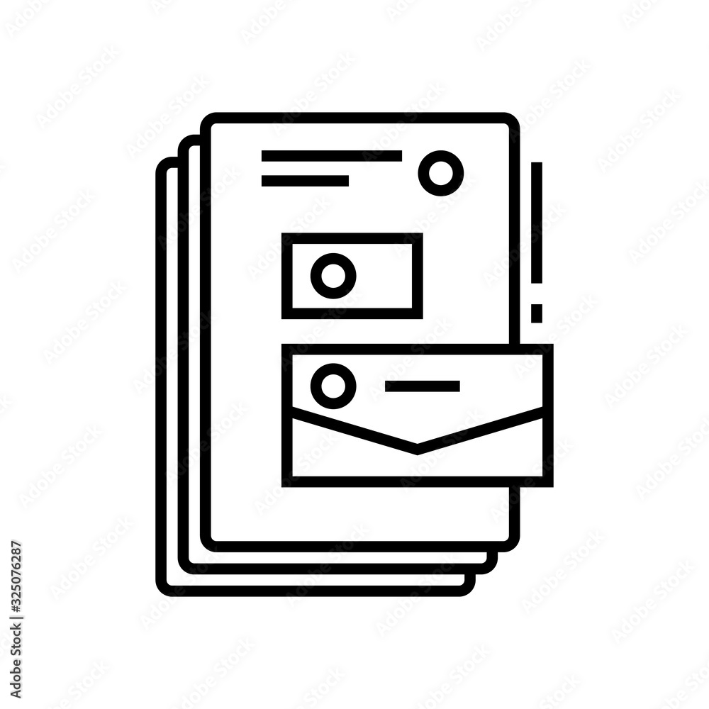 Branding line icon, concept sign, outline vector illustration, linear symbol. Branding line icon, concept sign, outline vector illustration, linear symbol.