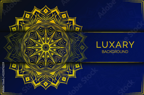 Luxury mandala background with golden pattern