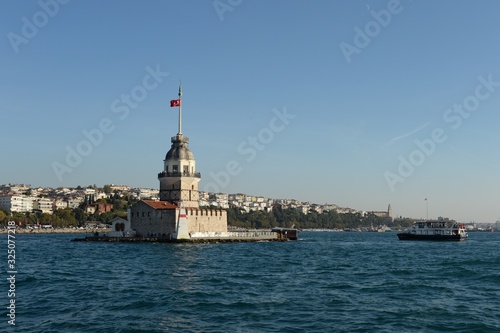Maiden Tower in the middle of the Bosphorus Strait in Istanbul