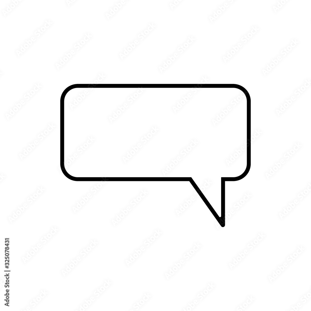 Speech bubbles icon in flat icon. Symbol of chat with message. Vector on white background Speech bubbles icon in flat icon. Symbol of chat with message. Vector on white background