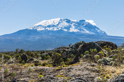 View from the Lemosho trail, the most scenic trail on mount Kilimanjaro, Tanzania photo