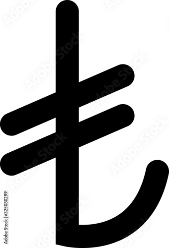 Turkish lira icon, vector illustration