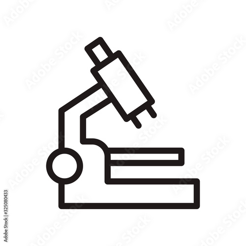 Microscope icon in trendy outline style design. Vector graphic illustration. Microscope icon for website design, logo, and ui. Editable vector stroke. EPS 10.