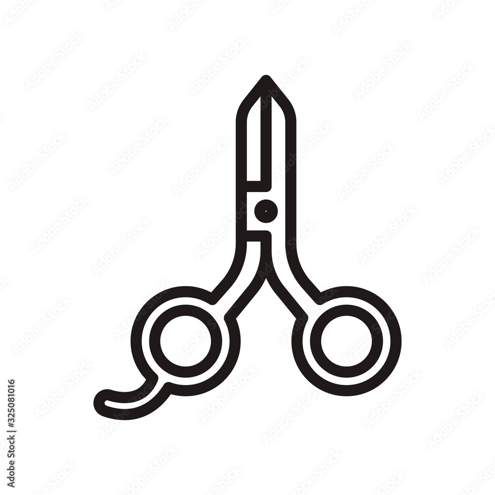 Scissors icon in trendy outline style design. Vector graphic illustration. Scissors icon for website design, logo, and ui. Editable vector stroke. EPS 10. Scissors icon in trendy outline style design. Vector graphic illustration. Scissors icon for website design, logo, and ui. Editable vector stroke. EPS 10.