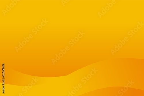 Simple Abstract Yellow Orange Wave Background Design Template Vector