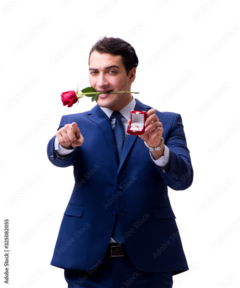 Romantic concept with man making marriage proposal Romantic concept with man making marriage proposal