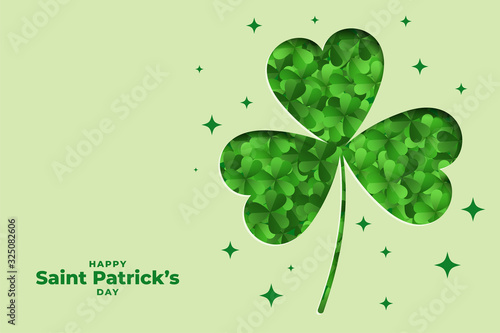elegant st patricks day leaf decorative background
