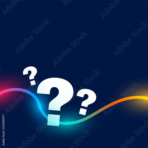 question mark sign background with color wave