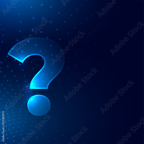 question mark sign on glowing digital style background