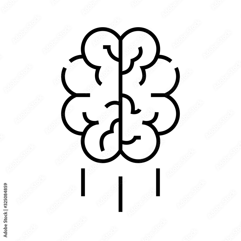Brainstorm line icon, concept sign, outline vector illustration, linear symbol. Brainstorm line icon, concept sign, outline vector illustration, linear symbol.