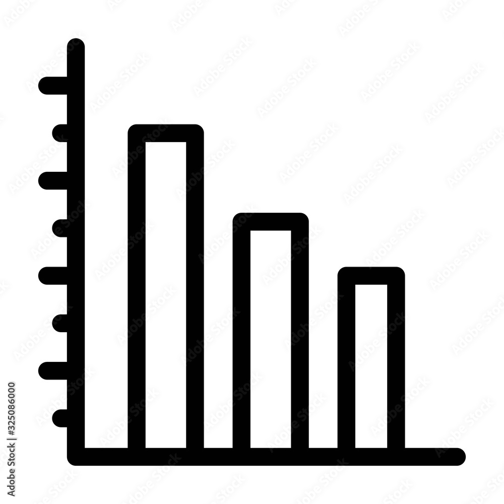 Bar chart icon in line style. Business growth graph symbol. Statistics, analytics illustration for modern style web and mobile UI designs. Bar chart icon in line style. Business growth graph symbol. Statistics, analytics illustration for modern style web and mobile UI designs.