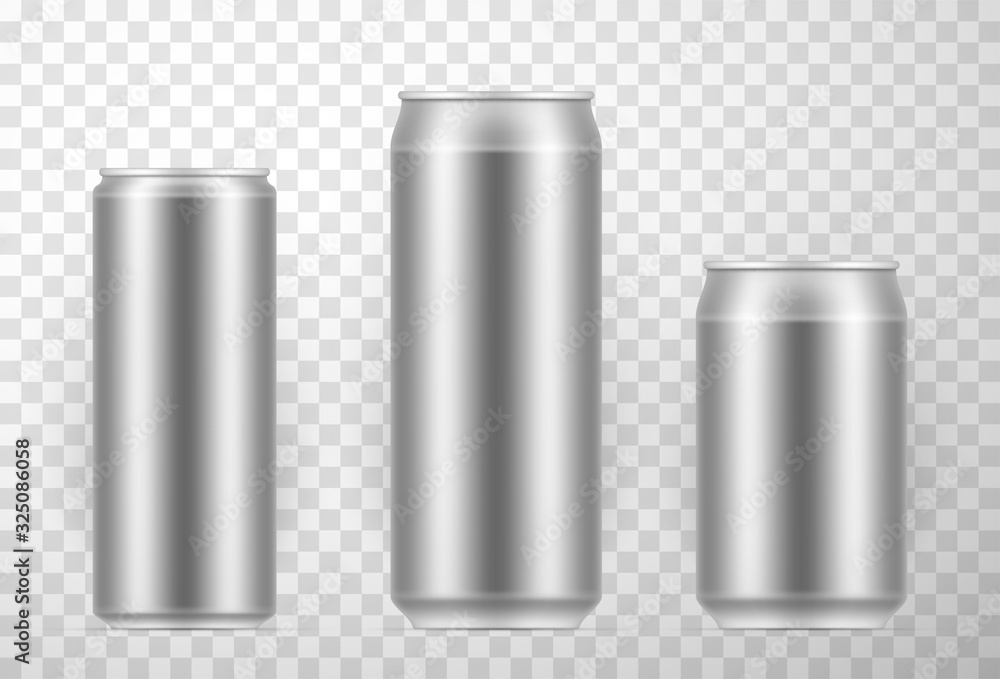 Blank aluminum can, templates set products design for branding Blank aluminum can, templates set products design for branding