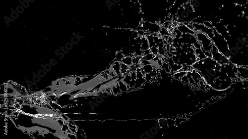 Wallpaper Mural Super Slow motion Close up Liquid Water Splash concept idea. 3D animation with Alpha channel.4k Torontodigital.ca