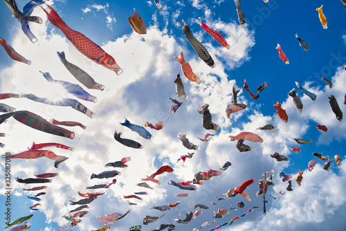 空に浮かぶこいのぼり photo