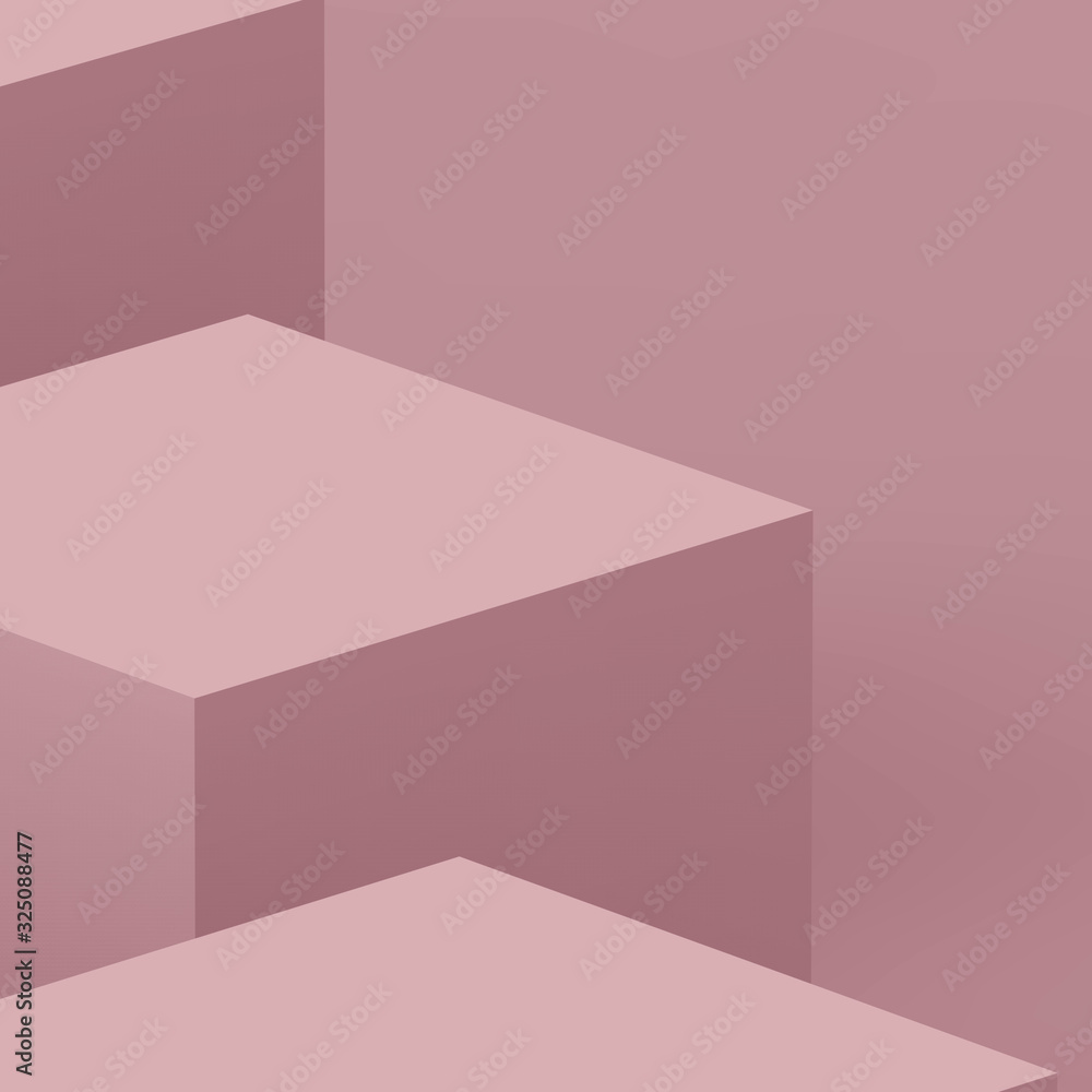 3d violet mauve cube and box podium minimal scene studio background. Abstract 3d geometric shape object illustration render. Natural color tones. 3d violet mauve cube and box podium minimal scene studio background. Abstract 3d geometric shape object illustration render. Natural color tones.
