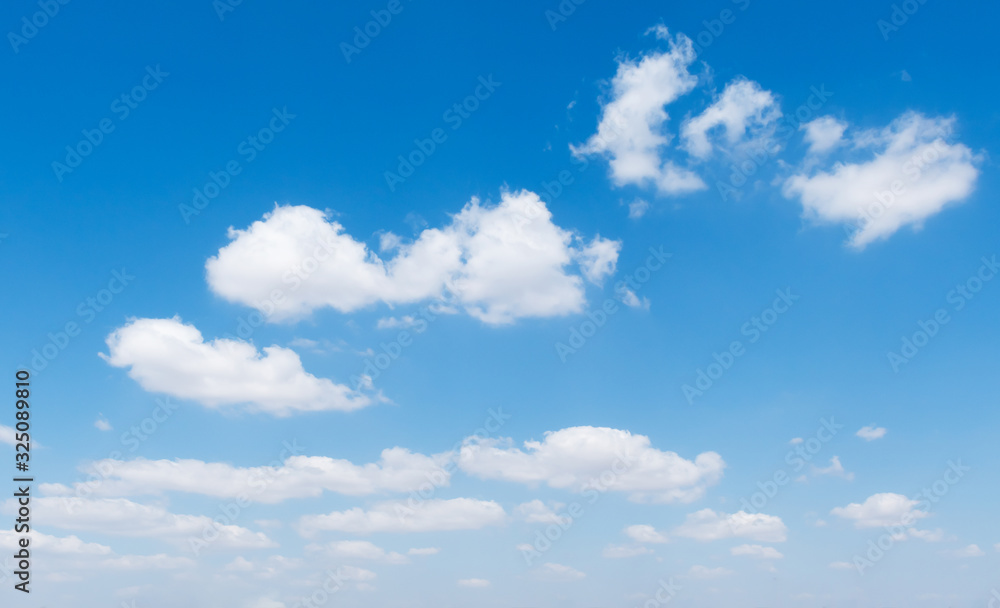 blue sky with white cloud background nature view