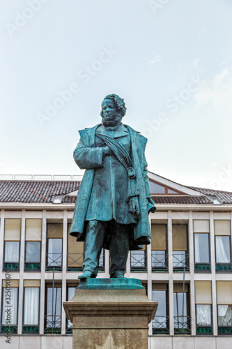 Venice, Italy. Monument to Daniele Manin (Statua di Daniele Manin), sculptor Luigi Borro (1826-1880) photo