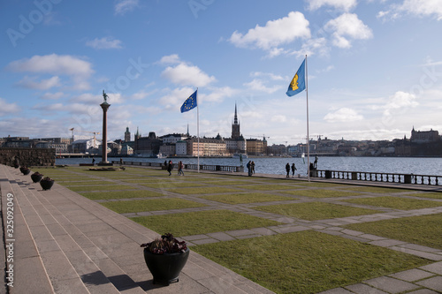 Fotografía Stockholm Town City hall a sunny winter day