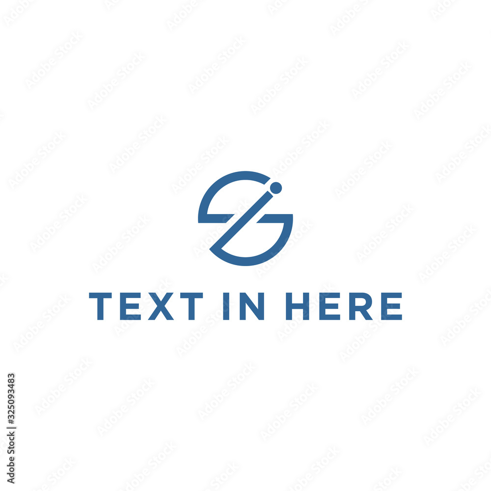 simple SIG GSI letter logo design with line monogram template simple SIG GSI letter logo design with line monogram template