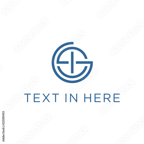 initial SIG logo design, GSI letter vector illustration