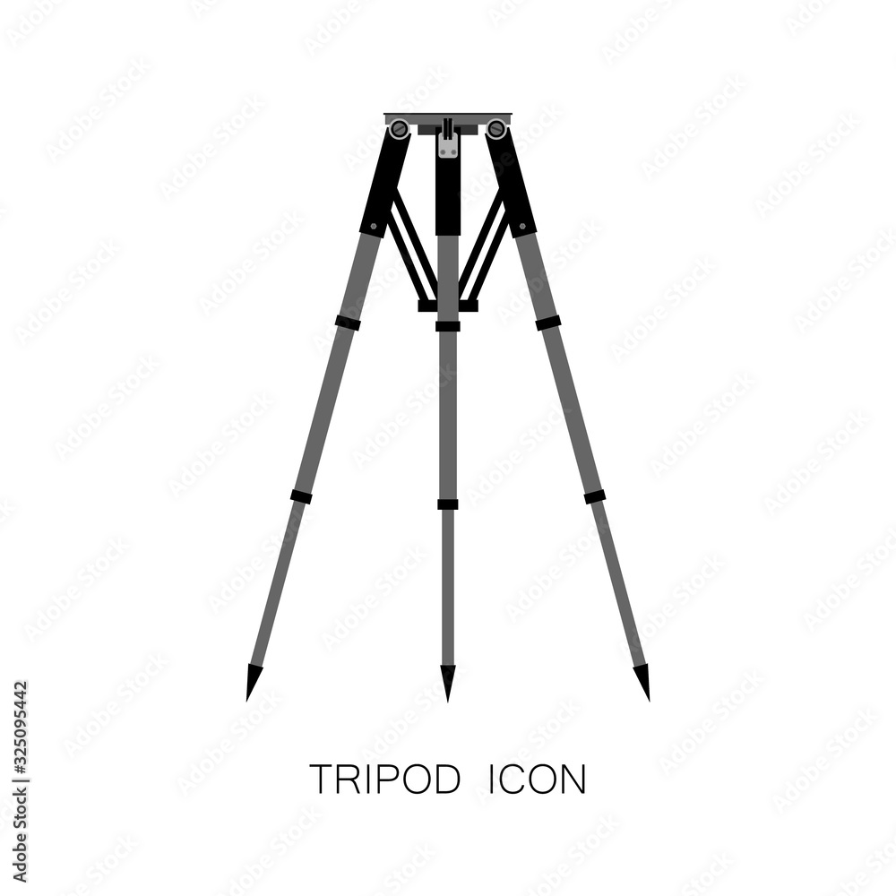Tripod Film Camera Icon Cinema Production Element Tripod Film Camera Icon Cinema Production Element