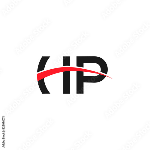 Abstract letter HP logo. AND CROSS LINE.
