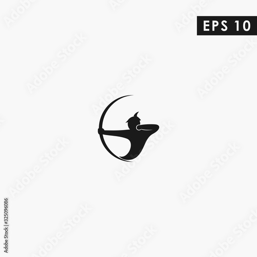 Archer Modern Logo Design Vector Template With Flat Style