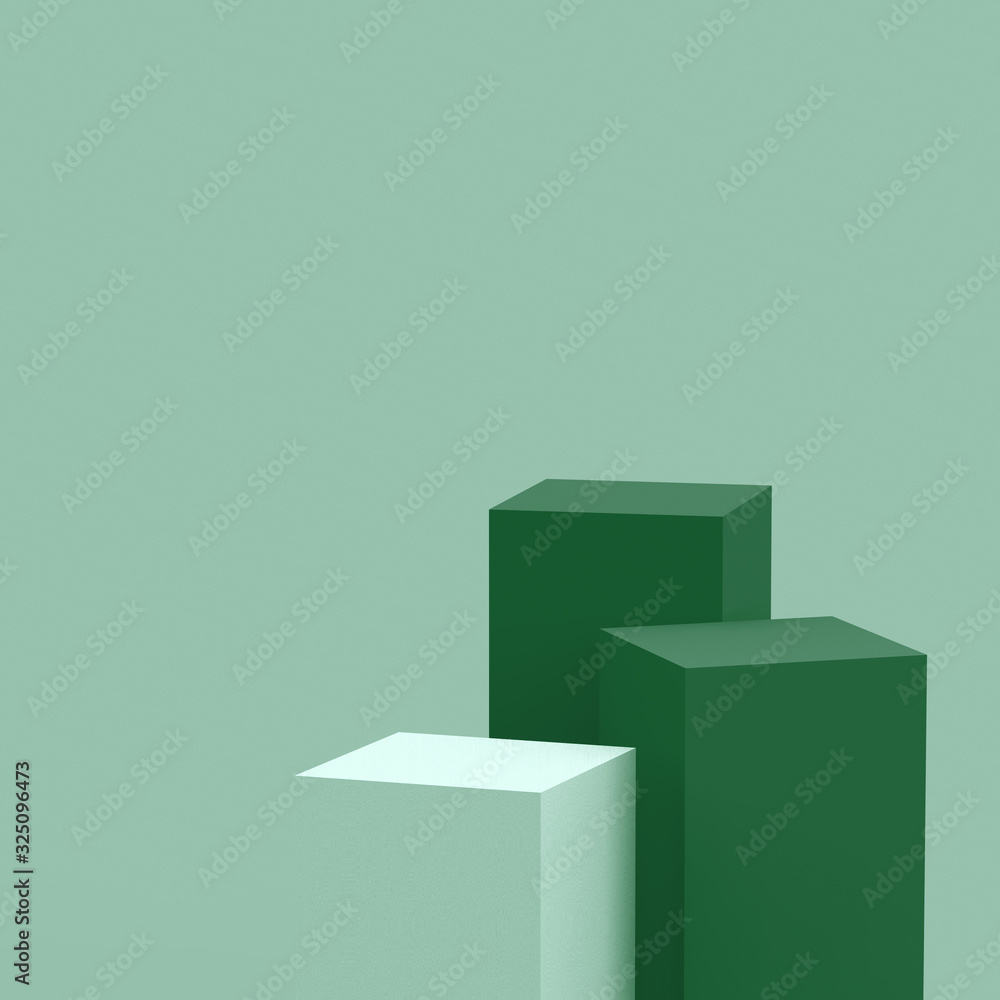 3d Olive green cubes square podium minimal studio background. Abstract 3d geometric shape object illustration render. Display for food natural product. 3d Olive green cubes square podium minimal studio background. Abstract 3d geometric shape object illustration render. Display for food natural product.