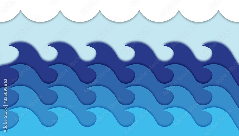 Beach wave vector background illustration. Beach wave vector background illustration.