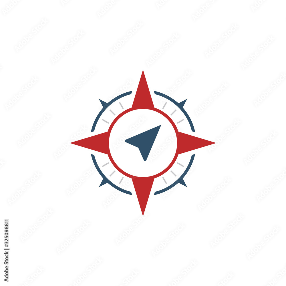 Compass with navigation logo design Compass with navigation logo design