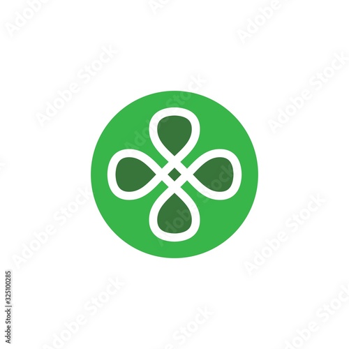 infinity clover leaf vector icon illustration design