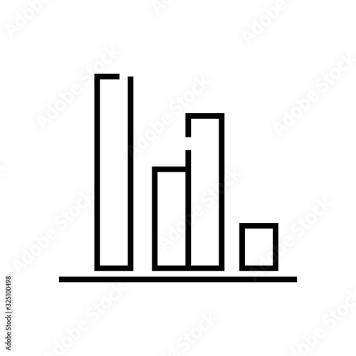 Comparison chart line icon  concept sign  outline vector illustration  linear symbol.