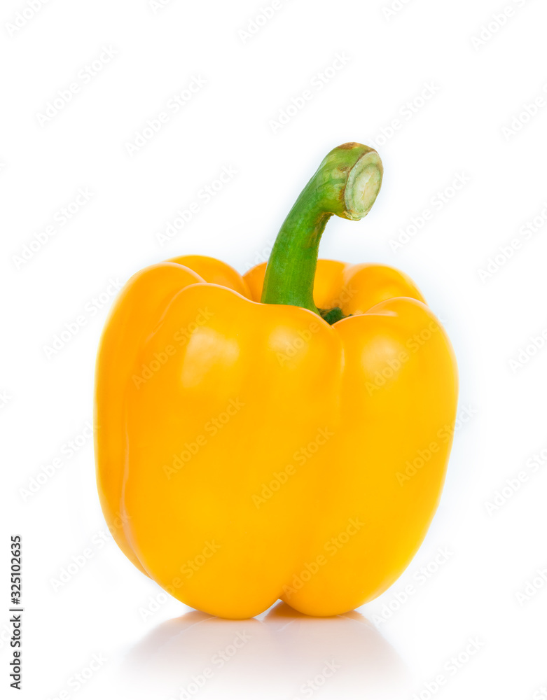 Fresh vegetables Three sweet Red, Yellow, Green Peppers isolated on white background. Fresh vegetables Three sweet Red, Yellow, Green Peppers isolated on white background.