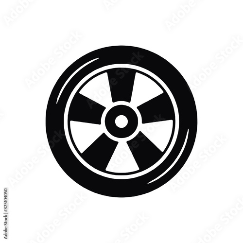 racing car wheel filledvector icon