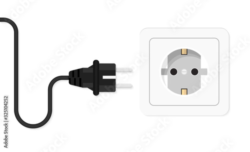 Get connected plug and socket flat icon