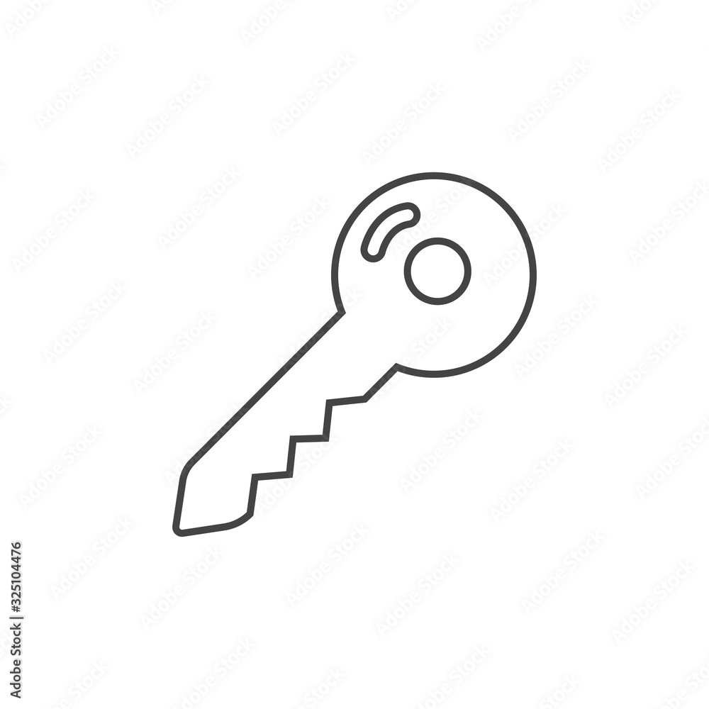 Apartment keys vector line icon Apartment keys vector line icon