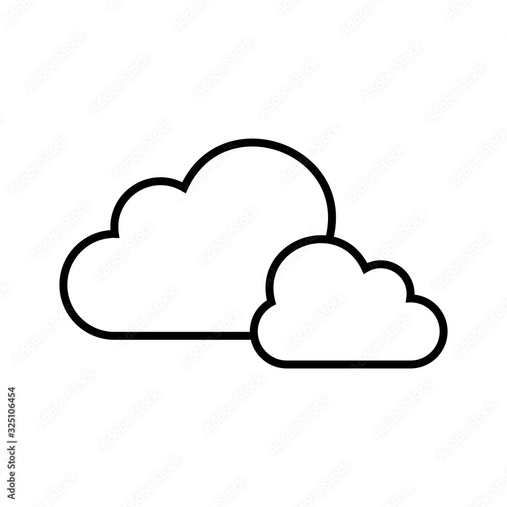 Cloud line icon, concept sign, outline vector illustration, linear symbol. Cloud line icon, concept sign, outline vector illustration, linear symbol.