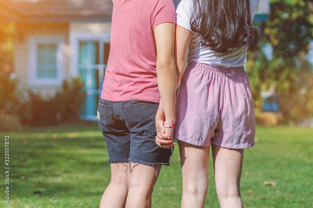 Soft Focus, couples who are choosing their favorite houses before entering into a house purchase agreement with the credit department The concept of buying a house for the stability of married life Soft Focus, couples who are choosing their favorite houses before entering into a house purchase agreement with the credit department The concept of buying a house for the stability of married life