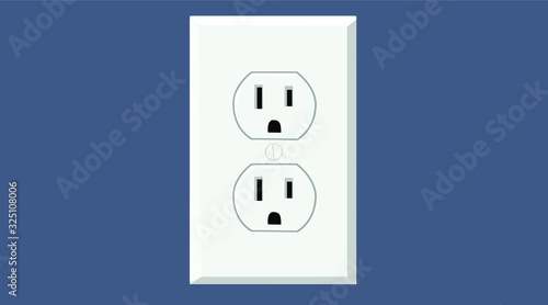 Vector Illustration of a Wall Plug