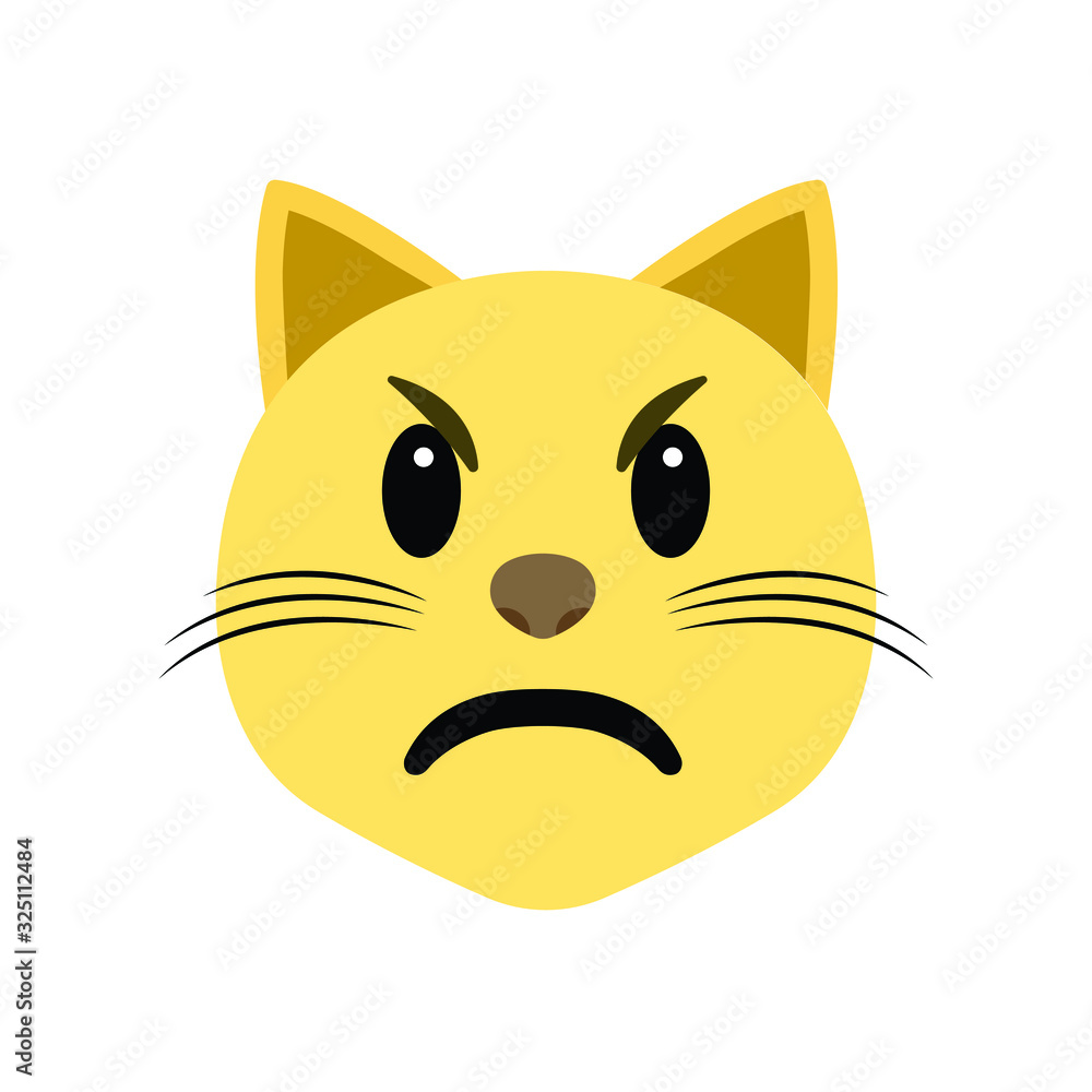 Grinning Cat face emoji vector happy smiling Grinning Cat face emoji vector happy smiling