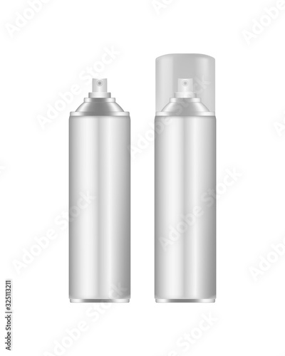 3d spray bottle mockup isolated on white background