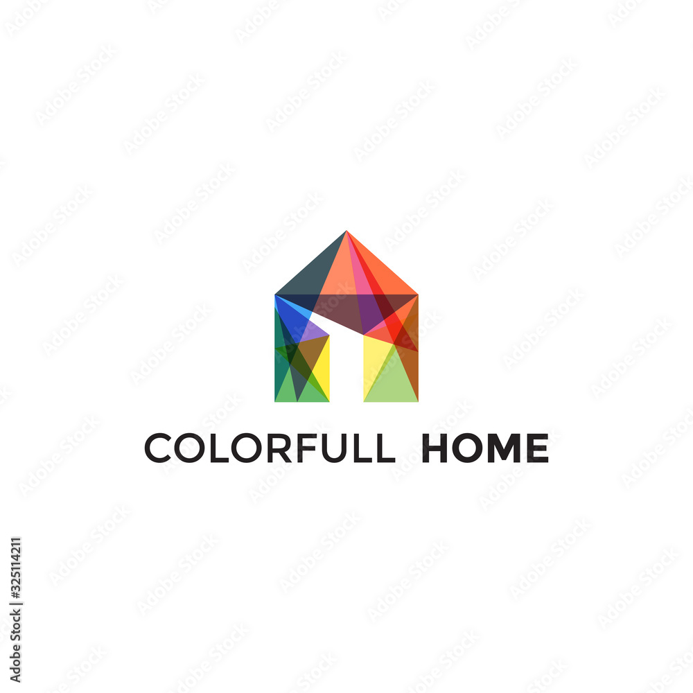 Colorful home logo design template Colorful home logo design template