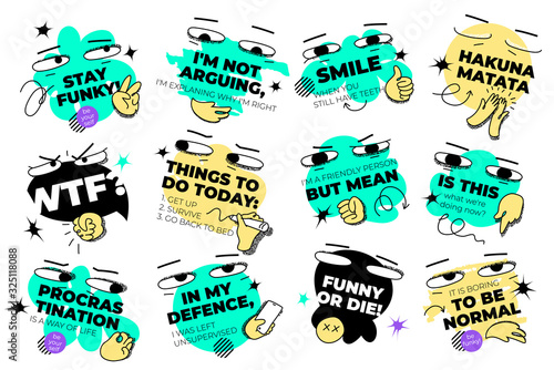 Funky Quotes Set